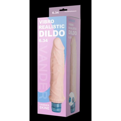 Телесный вибратор Vibro Realistic Cock Dildo - 17,5 см.