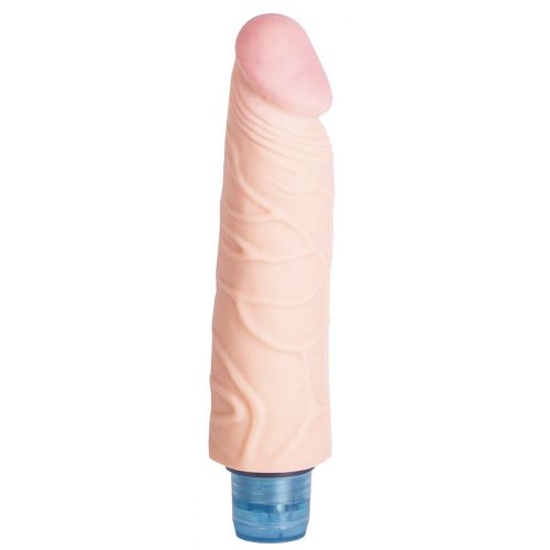 Телесный вибромассажёр Vibro Realistic Cock Dildo - 17,4 см.