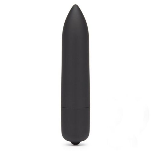 Черная вибропуля X-Basic Bullet Long One Speed - 9 см.