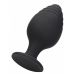 Набор из 3 черных анальных пробок Rippled Butt Plug Set