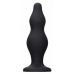 Черная анальная пробка Bubble Butt Plug - 11,6 см.
