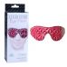 Розовая маска на глаза с геометрическим узором Pyramid Eye Mask