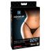 Черные трусики Remote Lace Peek-a-Boo S-M-L с вибрацией и анальным стимулятором