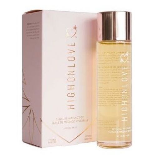 Массажное масло с ароматом мартини и личи High On Love Massage Oil Lychee Martini  - 120 мл.