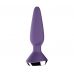 Фиолетовая анальная пробка с вибрацией Satisfyer Plug-ilicious 1 - 13,5 см.
