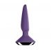 Фиолетовая анальная пробка с вибрацией Satisfyer Plug-ilicious 1 - 13,5 см.