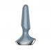 Серая анальная пробка с вибрацией Satisfyer Plug-ilicious 2 - 14 см.