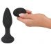 Черная анальная вибровтулка Remote Controlled Butt Plug - 15,1 см.