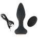 Черная анальная вибровтулка Remote Controlled Butt Plug - 15,1 см.