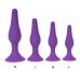 Фиолетовая силиконовая анальная пробка размера L - 12,2 см.