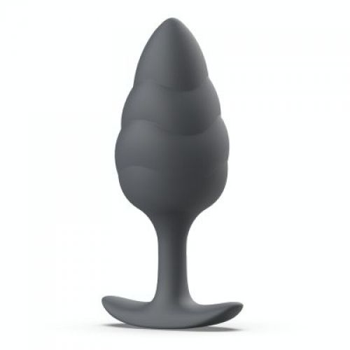 Серая анальная пробка Bswish Bfilled Basic Plus Wave - 10,8 см.