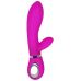 Лиловый вибратор с клиторальным отростком Super Soft Silicone Rabbit Vibrator - 20,2 см.