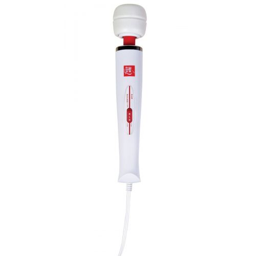 Белый проводной жезловый вибратор Magic Massager