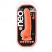 Оранжевый фаллоимитатор 7.5 Inch Silicone Dual Density Cock with Balls - 19 см.
