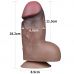 Коричневый фаллоимитатор 7.0 Dual Layered Platinum Silicone Cock - 18,2 см.