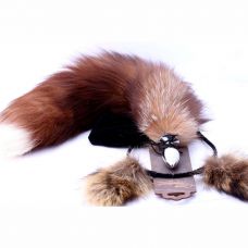 Игровой комплект: серебристая анальная пробка с пушистым хвостом и ободок-ушки Игровой комплект: серебристая анальная пробка с пушистым хвостом и ободок-ушки