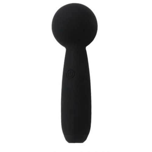 Черный перезаряжаемый вибратор-wand Pleasure Wand