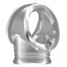 Прозрачное эрекционное кольцо для пениса и мошонки No.48 Cockring with Ball Strap