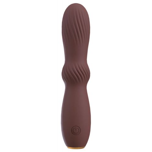 Коричневый вибратор Hazel 04 - 15 см.