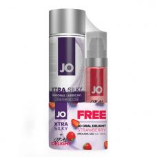 Набор лубрикантов System JO Xtra Silky   Oral Delight Strawberry