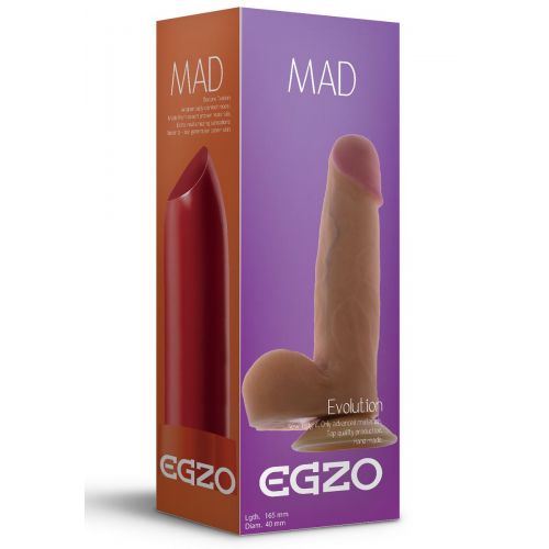 Телесный фаллоимитатор с присоской Mad Lipstick - 16,5 см.  FFF