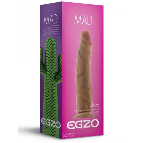 Реалистичный фаллоимитатор без мошонки Mad Cactus - 20,5 см.  FFF