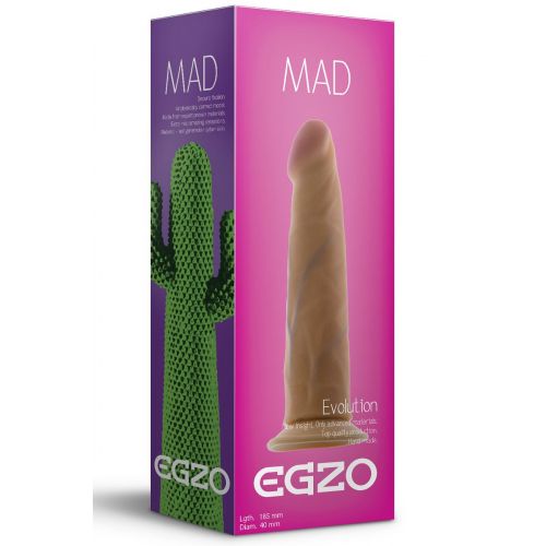 Телесный фаллоимитатор без мошонки Mad Cactus - 18,5 см.  FFF