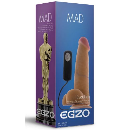 Телесный вибратор-реалистик с присоской Mad Oscar - 20 см. FFF
