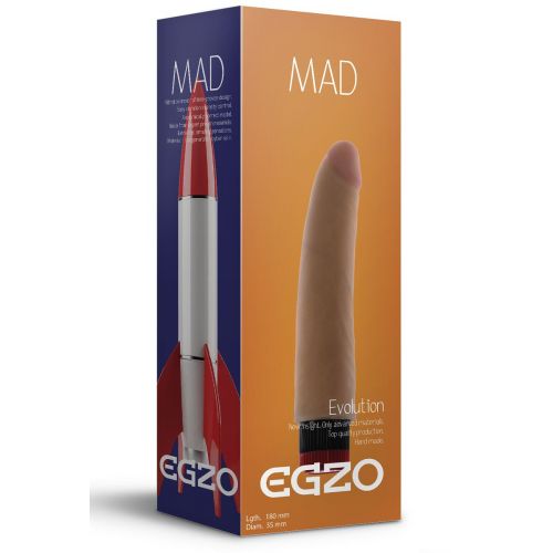Реалистичный мультискоростной вибратор без мошонки Mad Rocket - 18 см. FFF