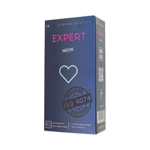 Светящиеся в темноте презервативы EXPERT Neon - 10 шт.