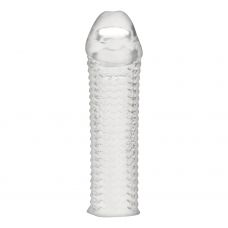 Текстурированная насадка на пенис Clear Textured Penis Enhancing Sleeve Extension - 16,5 см.