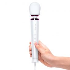 Белый проводной вибратор Le Wand Petite Vibrating Massager - 25 см.