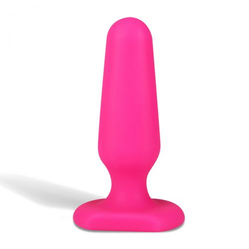 Розовый анальный плаг из силикона Seamless Silicone Butt Plug - 7,5 см.