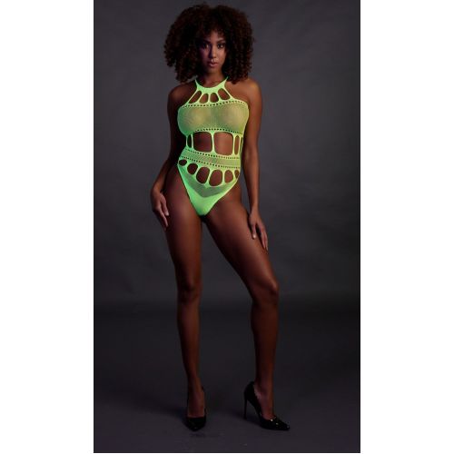 Стильное зеленое боди Body with Grecian Neckline