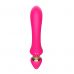 Розовый изогнутый вибромассажер Moon Vibrator - 21,1 см.