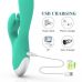 Зеленый вибратор-кролик Jade Rabbit Vibrator - 21,8 см.