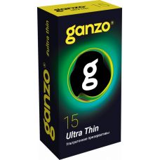 Прозрачные ультратонкие презервативы Ganzo Ultra thin - 15 шт.