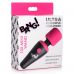 Розово-черный мини-вибромассажер 10X Vibrating Mini Silicone Wand