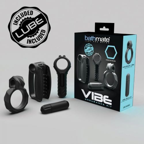 Набор Bathmate Vibe Endurance Kit: 2 эрекционных кольца, вибропуля, мастурбатор