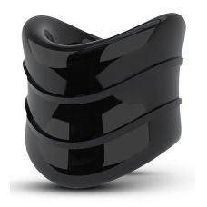 Черное эрекционное кольцо на мошонку Beef Ball Stretcher Snug X Long