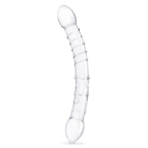 Двусторонний стеклянный фаллоимитатор 12’’ Girthy Double Trouble Glass Dildo - 30 см.