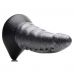 Серый фантазийный фаллоимитатор Beastly Tapered Bumpy Silicone Dildo - 21 см.