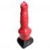 Красный фантазийный фаллоимитатор Hell-Hound Canine Penis Silicone Dildo - 19 см.