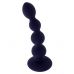 Фиолетовые анальные бусы с вибрацией и вращением Pleasure Orbit - 17,8 см.