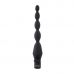Черная анальная елочка с вибрацией Vibrating Butt Beads - 22 см.
