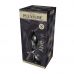Серебристая анальная втулка с черным кристаллом Mini Metal Butt Plug Size S - 7 см.