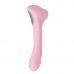 Нежно-розовый двусторонний стимулятор Daisy Massager - 20,2 см.