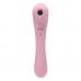 Нежно-розовый двусторонний стимулятор Daisy Massager - 20,2 см.