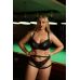 Черные кожаные гартеры с бантиками plus size