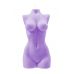 Фиолетовая интерьерная свеча в форме женского торса - 850 гр.